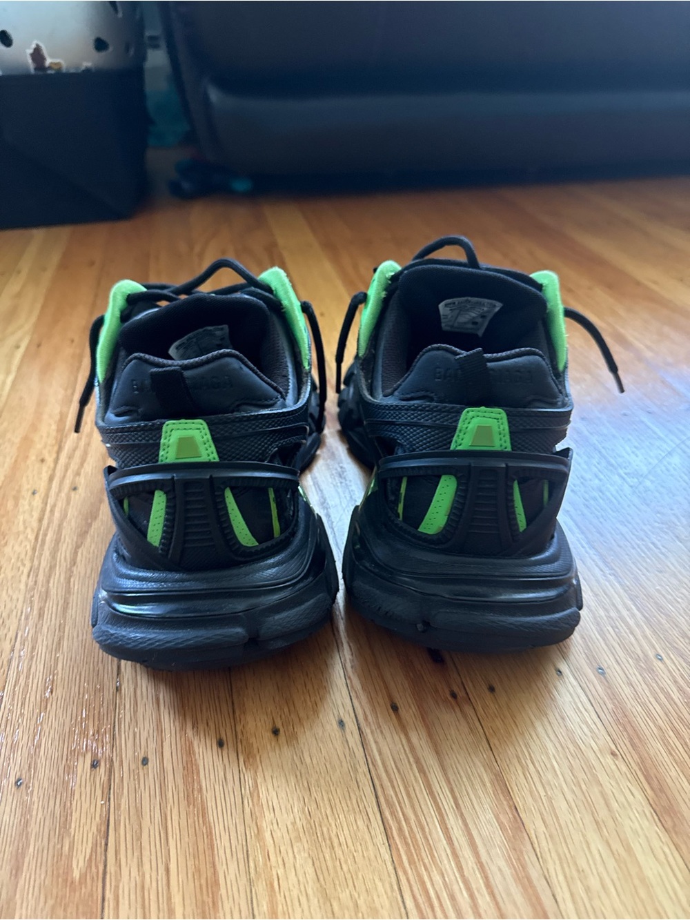 Balenciaga Track 2 Black & Neon Green Men's - Picture 3 of 9
